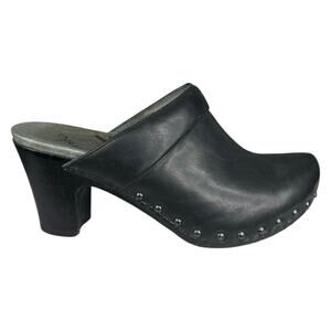 Dansko Women’s Rae Black Leather Slip On Clog Size 38 US 7.5/8